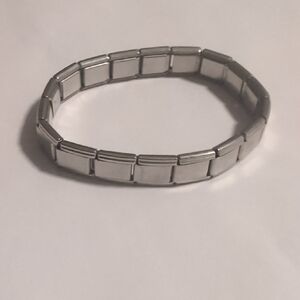 Stainless Steel‎ Italian Charm Link Bracelet – Unisex Stretch Fit